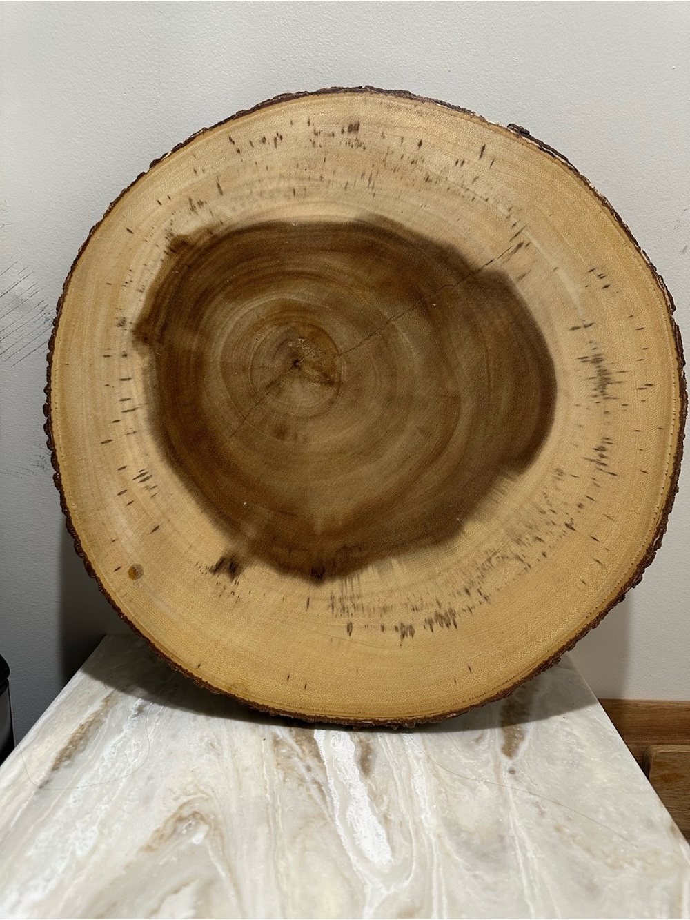 Rustic Heartwood Tree Cross-Section - Lazy Susan